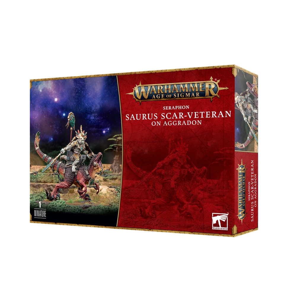 Seraphon : Saurus Scar-Veteran on Aggradon