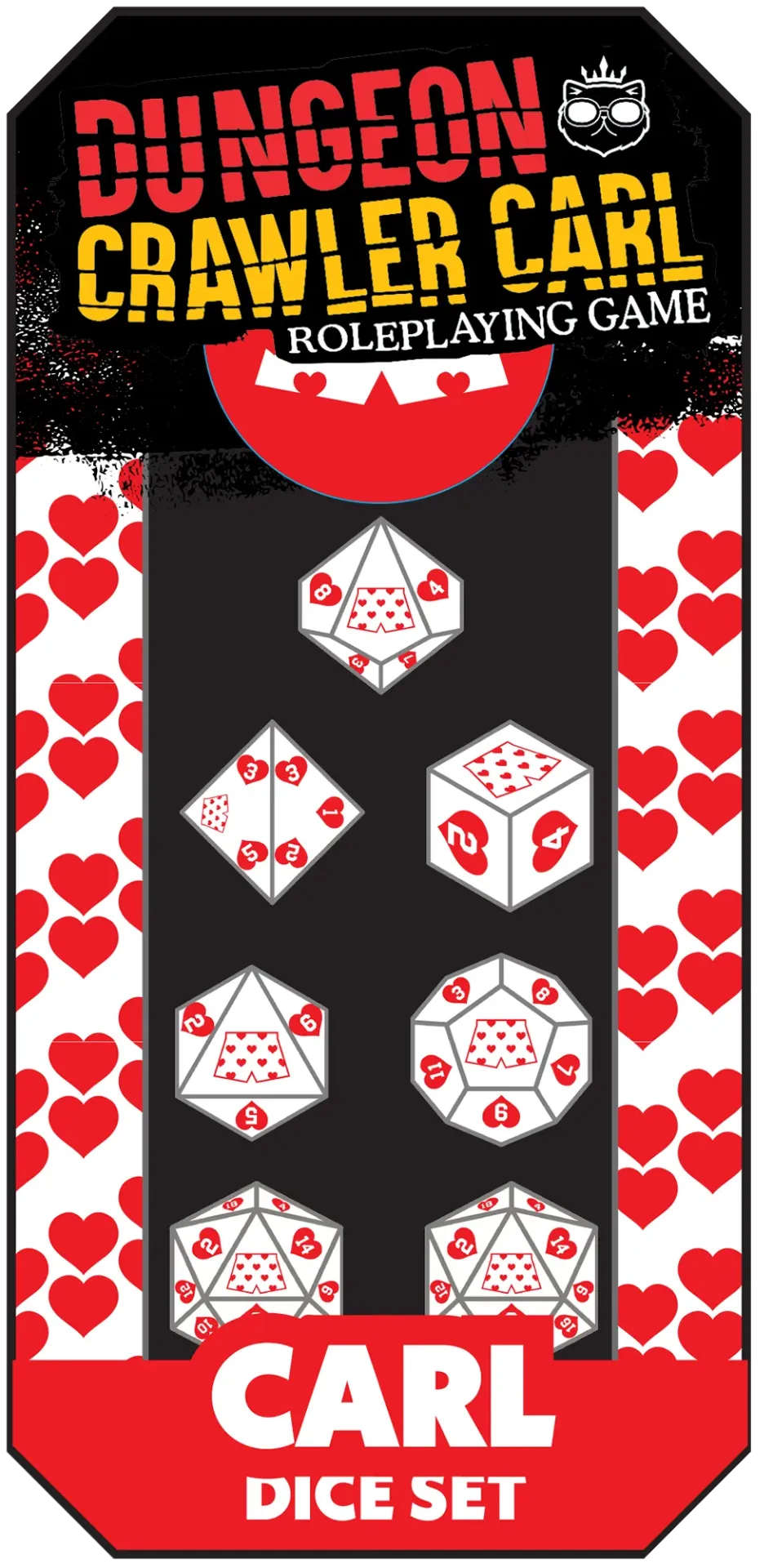 [RGS 02950] DUNGEON CRAWLER CARL RPG: DICE SET - CARL'S ENCHANTED BIG BOI BOXERS DICE SET (120)