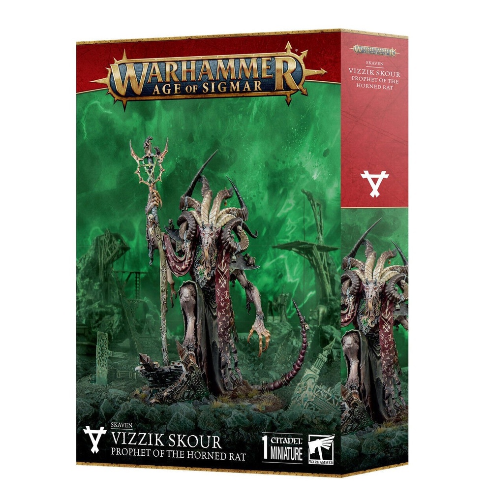 [99120206042] SKAVEN: VIZZIK SKOUR PROPHET HORNED RAT