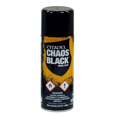 [1320999910406] CHAOS BLACK SPRAY PAINT (USA) (6-PK)