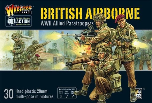 [4002011009] British Airborne WWII Allied Paratroopers (plastic)